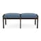 Lesro Lenox Wood 2 Seat Bench Wood Frame, Mocha, MD Titan Upholstery LW2001 - alternate 1